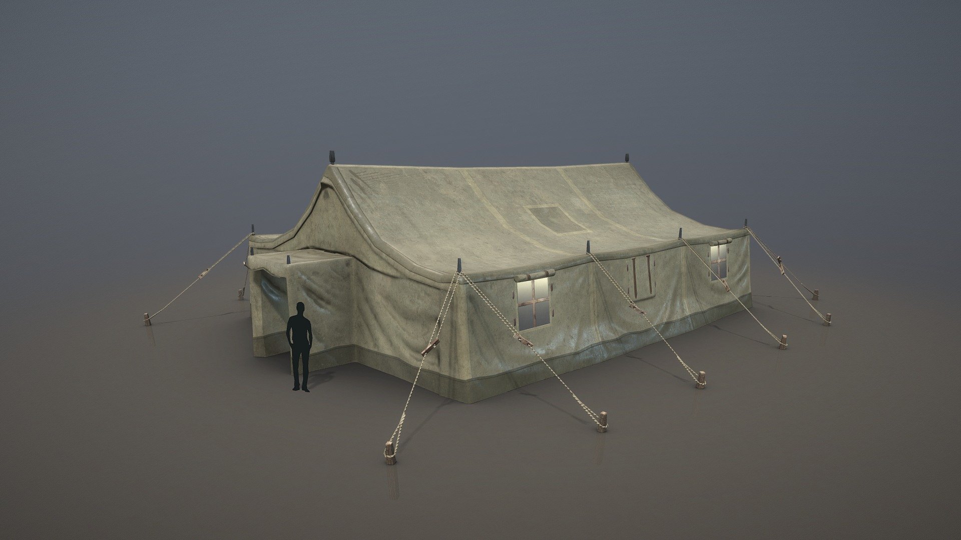 Military Tent 01 Desert Buy Royalty Free 3D model by tivsol [c92c0a4