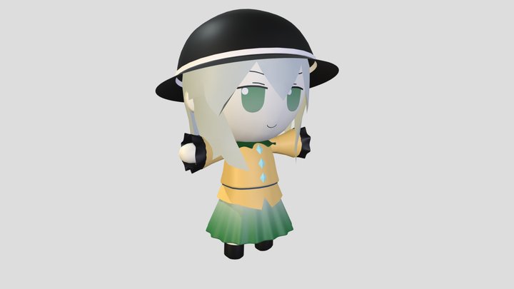 東方 Project - Koishi Komeiji fumo V2 3D Model