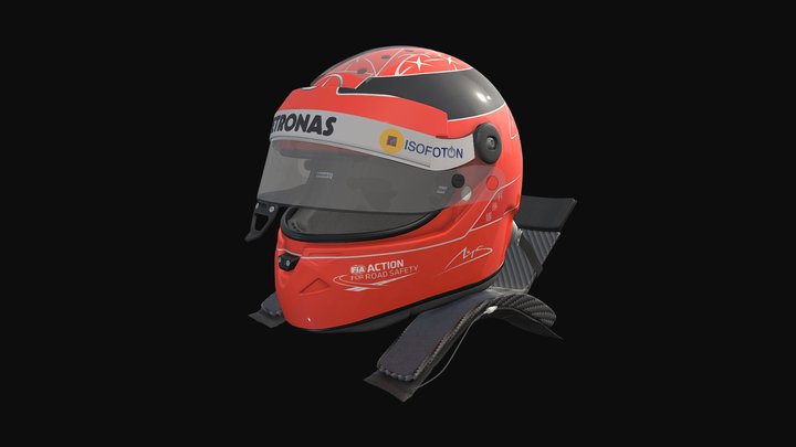 Michael Schumacher Helmet 3D Model
