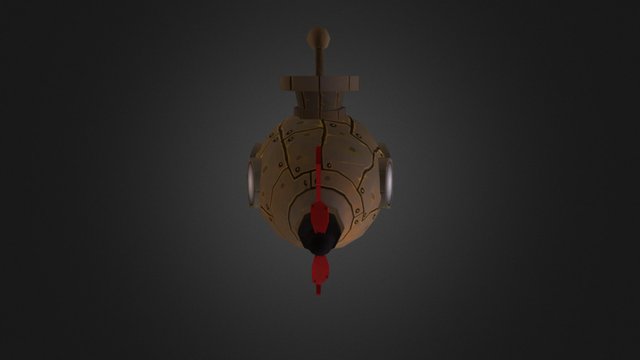 Submarine Hand Painted 3D Model