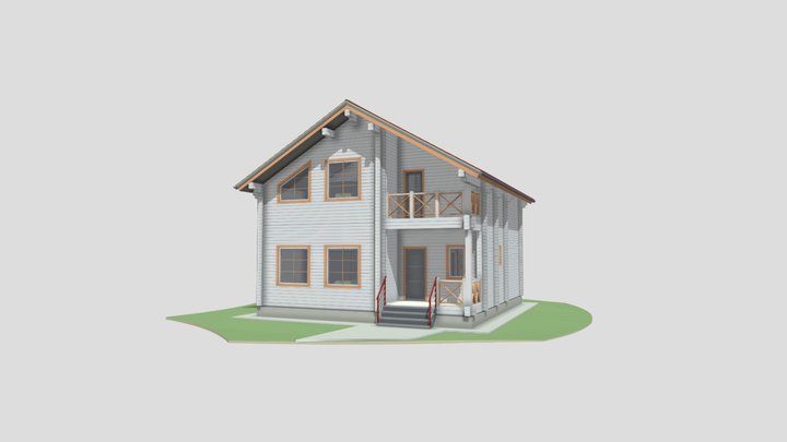 Дом из бруса 3D Model