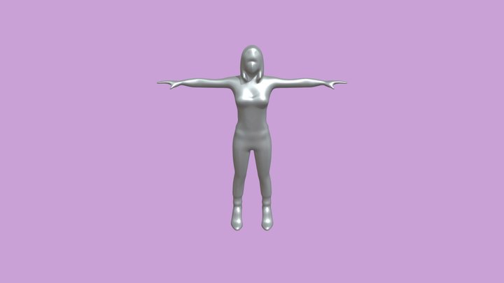 Flexible dancer in stylish pose 3D Model
