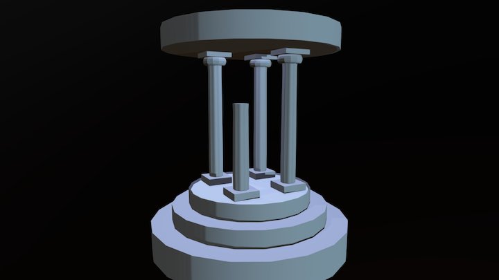 Temple of Posidon 3D Model