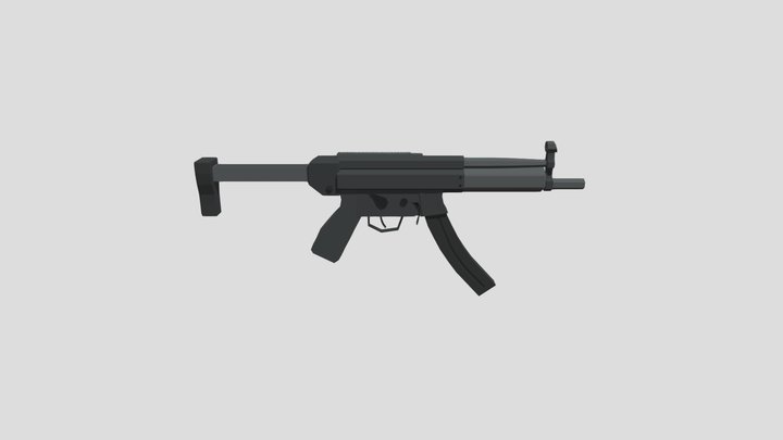 MP5 Low Poly Model 3D Model
