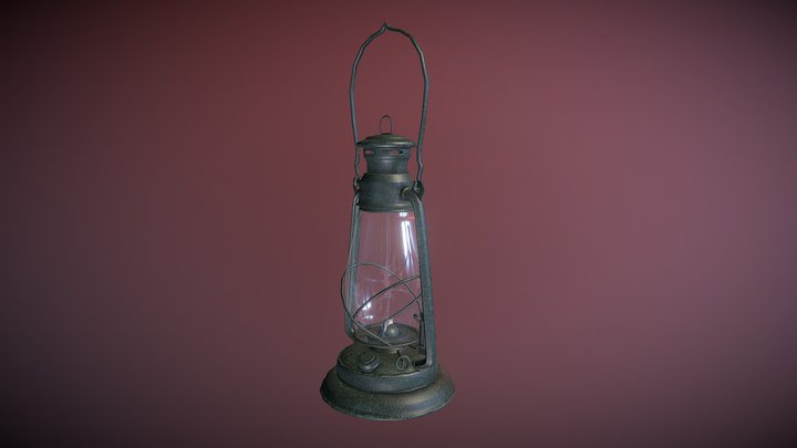 Lantern 3D VR / AR / low-poly 3D model 3D Model