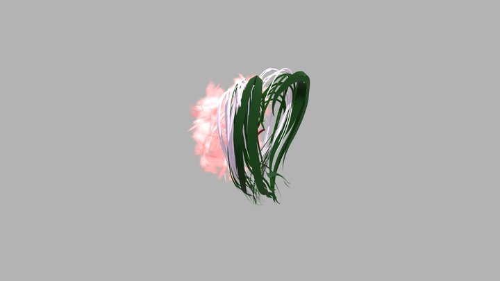 green and pink love heart 3D Model