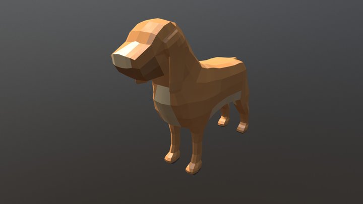 Low-Poly Dog [Blender] 3D Model