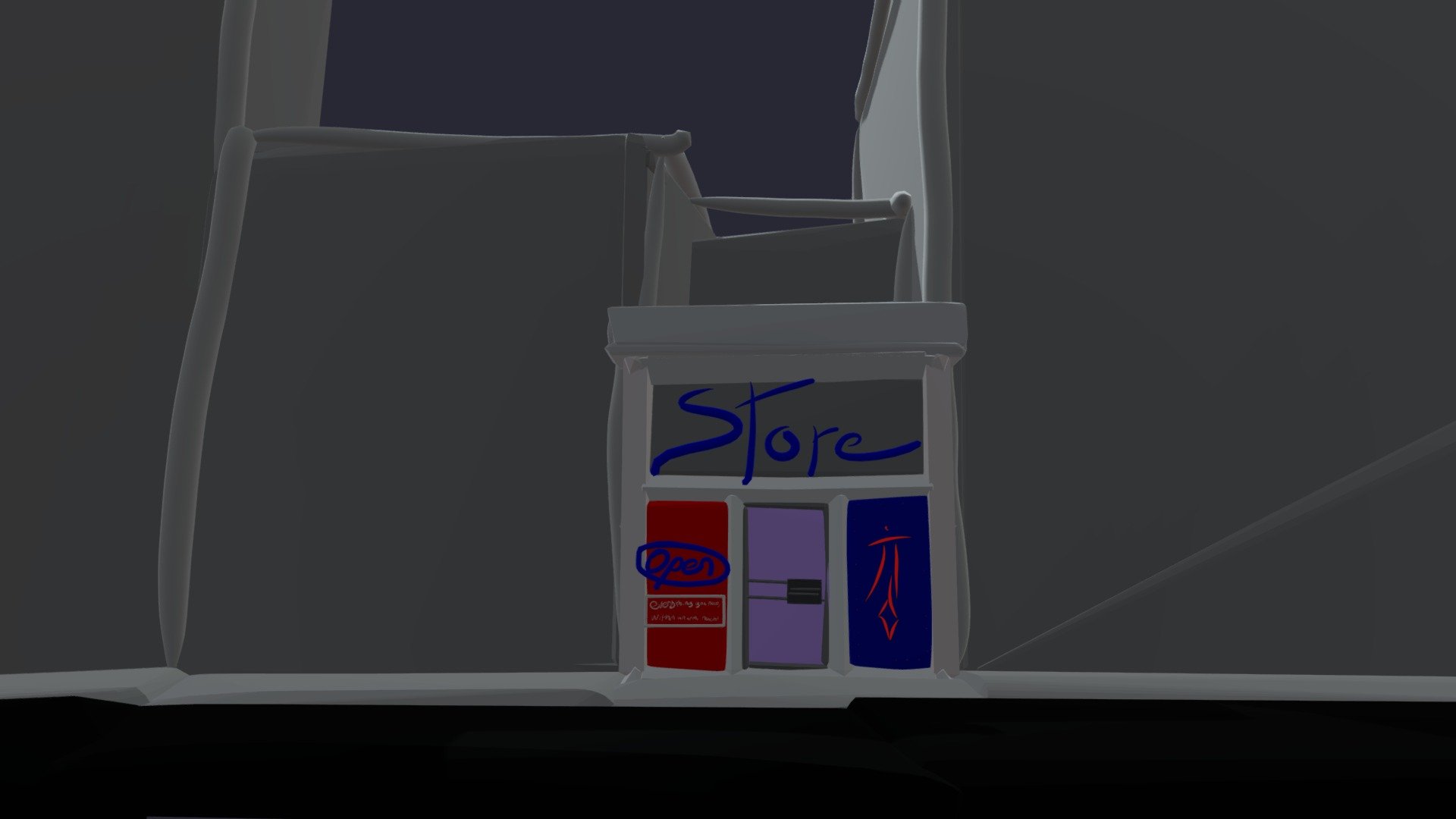 Arm's Reach convenience store Download Free 3D model by ShawlMan