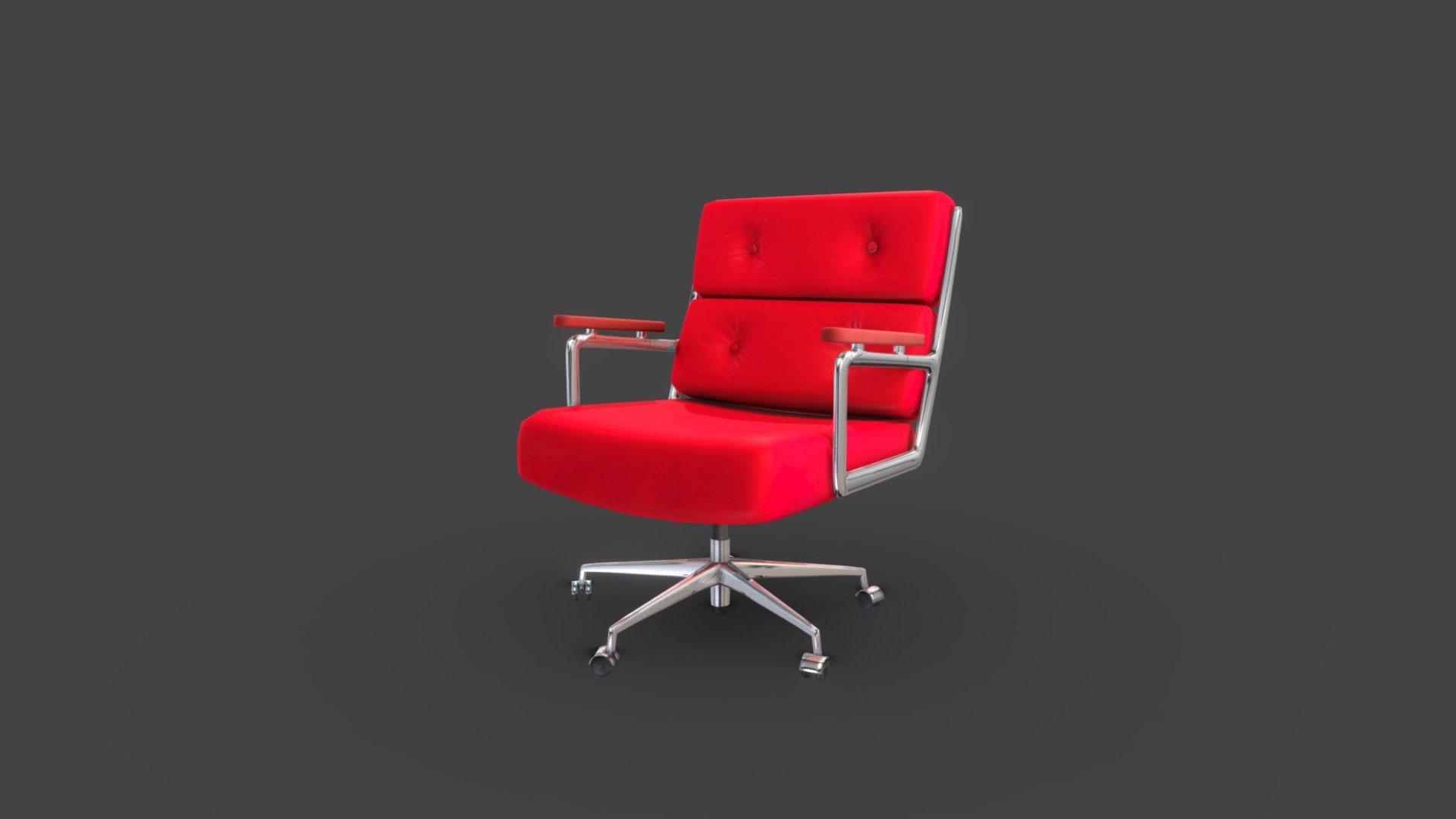 Red Executive Business Swivel Office Chair