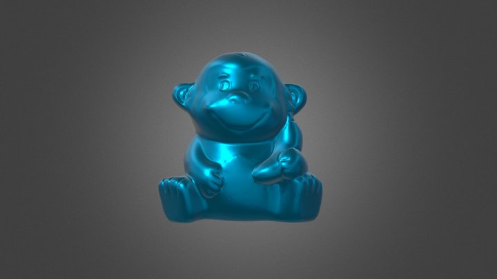 Pen Holder - Monkey Shaped 3D Model