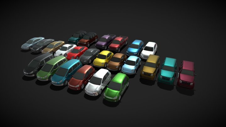 Generic Passenger Car 3D Models Pack 3D Model