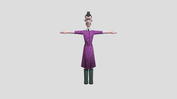 Play Station - Chicken Run - Mrs Tweedy 3D Model