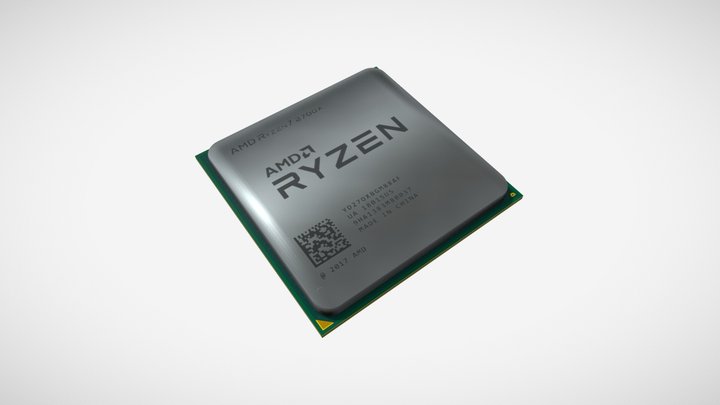 3D model AMD Ryzen 5 5600 CPU V1 001 VR / AR / low-poly