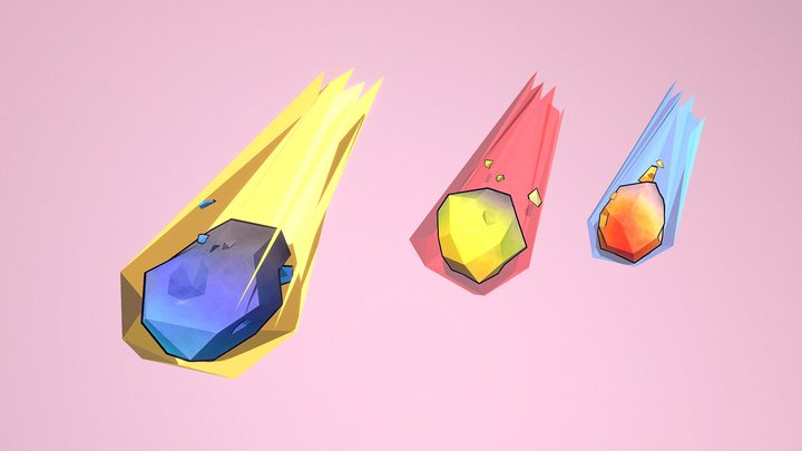 Meteors 3D Model