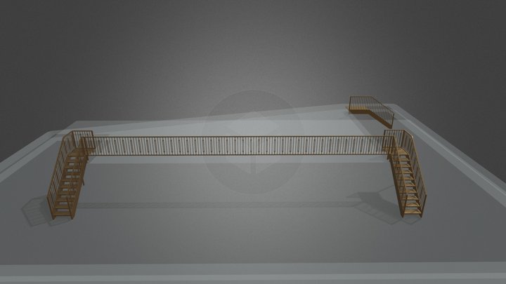 Fatema - Steel stairs & balustrades V1 3D Model