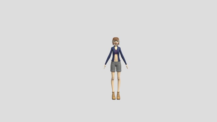 Brunette girl 3D Model