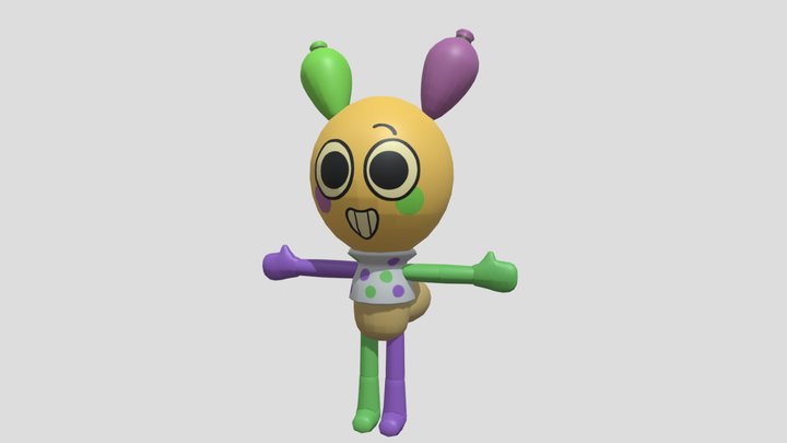 Looey - Dandy's World (Official Rig) 3D Model