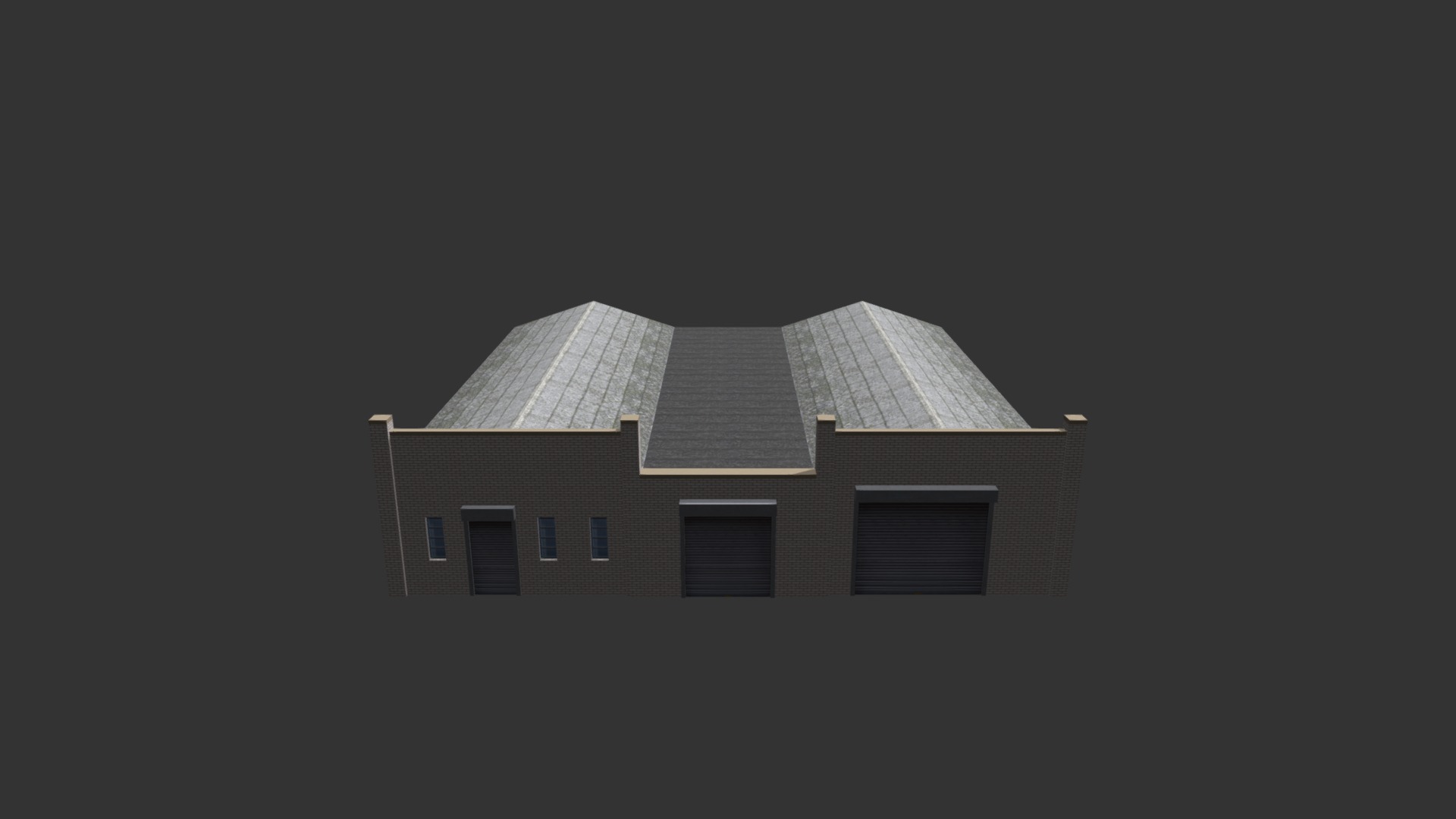 3D model Factory Building 24 - This is a 3D model of the Factory Building 24. The 3D model is about a house with a black background.