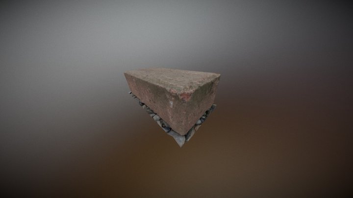 Dirty Red Brick 3D Model