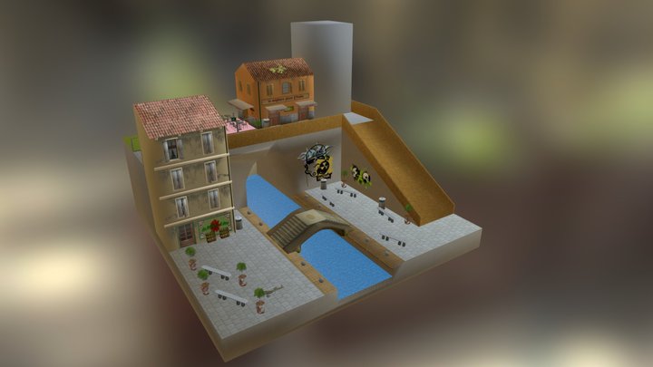Cityscene Florence, Toscane 3D Model