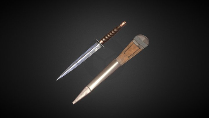 Fairbairn–Sykes fighting Knife/Dagger MK3 – Free 3D Model STL