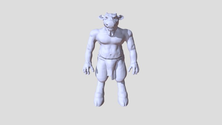 First Sculpt Minotaur 3D Model