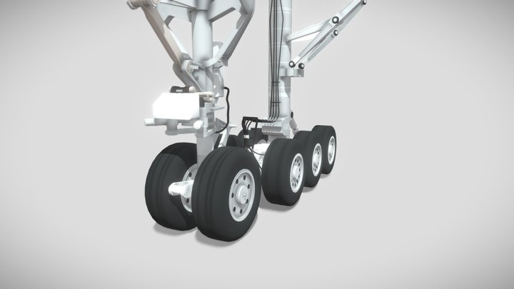 B777x Gears 3D Model