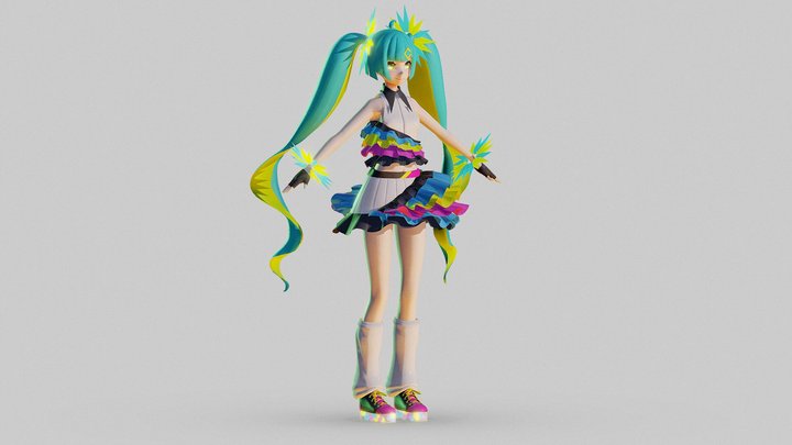 Miku (Catch The Wave – Gratis 3D-model STL