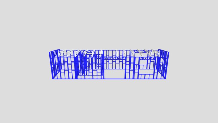 12x3 Single Bed Donga frames 3D Model