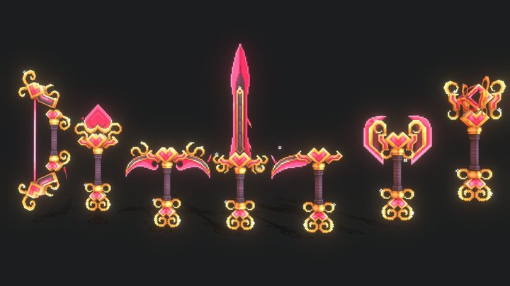 Valentines set 2026 WIP 3D Model