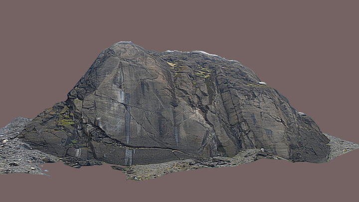 striated rock cliff, Kviarjökull, Iceland 3D Model