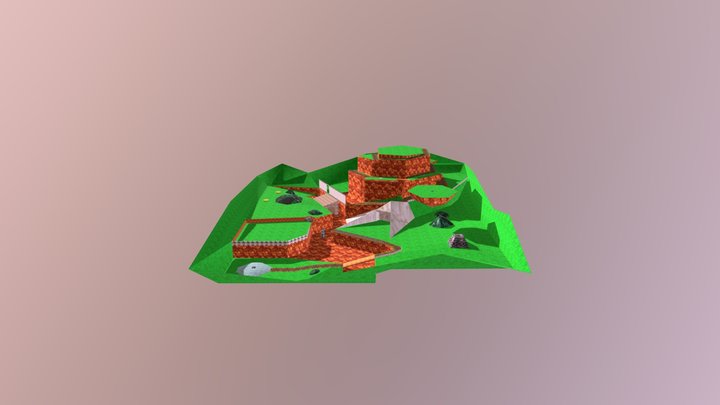 Super Mario 64 - Bobomb Battlefield 3D Model