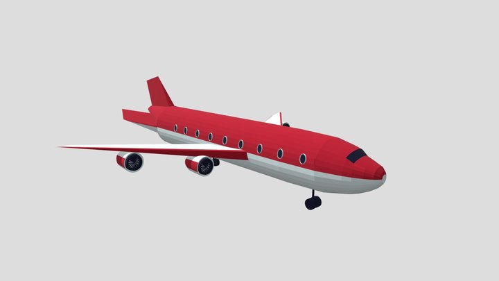 Toy_plane_lowpoly 3D Model