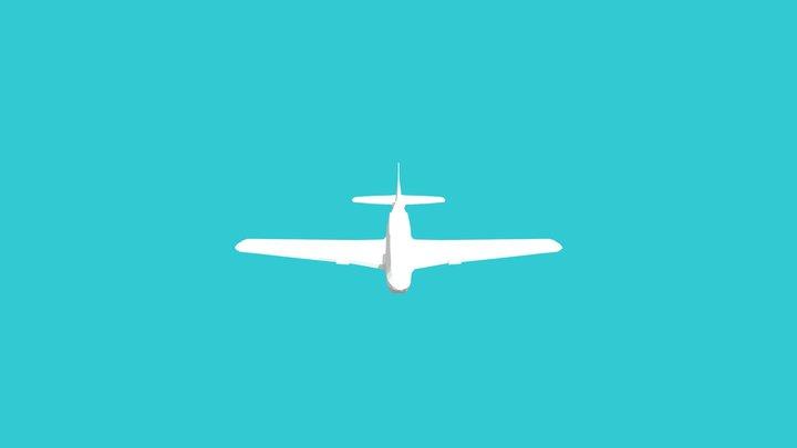 Low Poly P-51 Mustang 3D Model