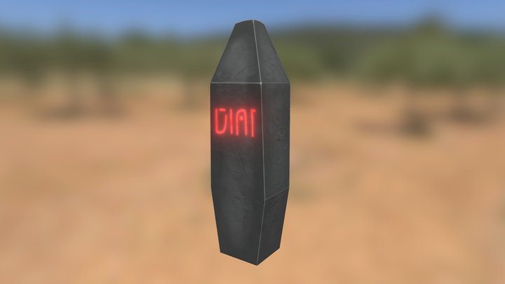 Low poly Obelisk with runes 3D Model
