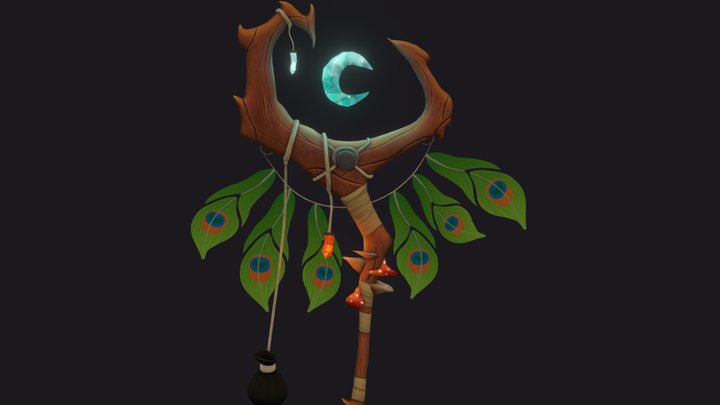 'The Mother' - Forest Mage Staff 3D Model