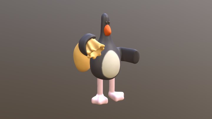 Robber Penguin 3D Model
