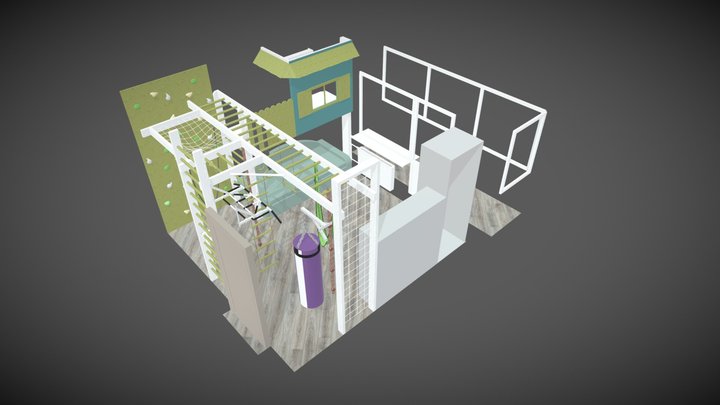 Moscow-52 indoor climbing complex 3D Model