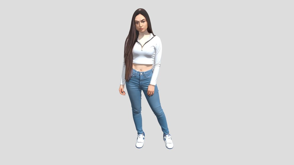 Casual Confidence in a Crop Top and Jeans