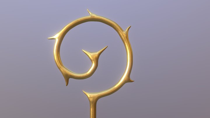 Saint Nicholas Staff 3D Model