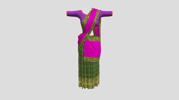 Asian Woman Cloth 3D Model