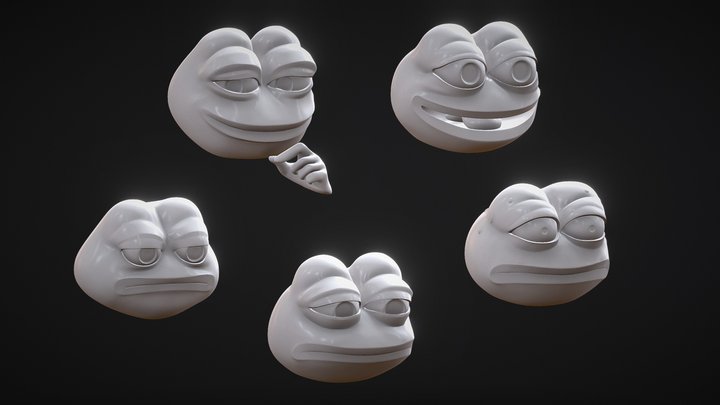 Assorted Pepe Collection - 3D printing 3D Model