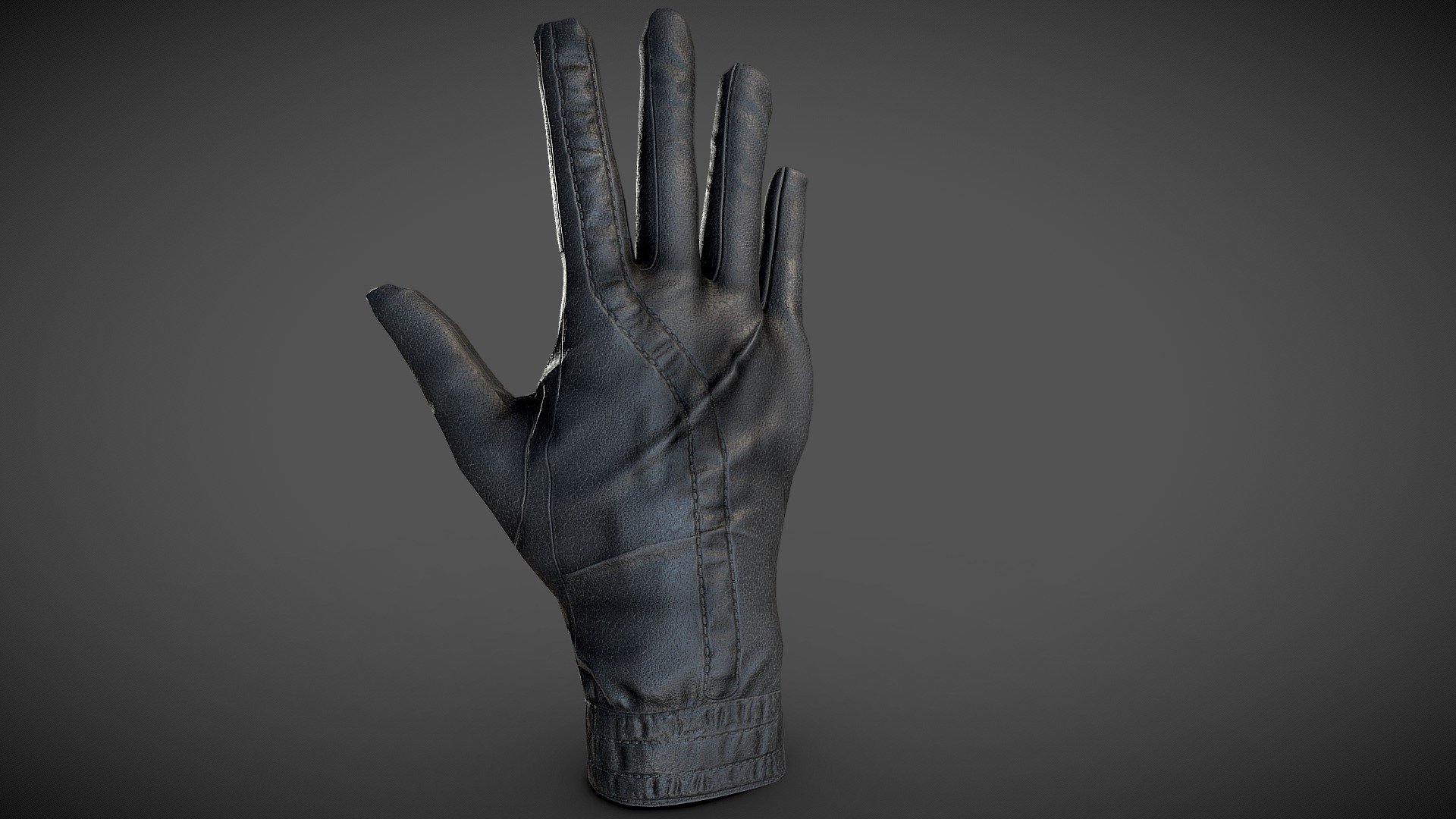 Black Leather Glove Download Free 3d Model By Shedmon C954a61
