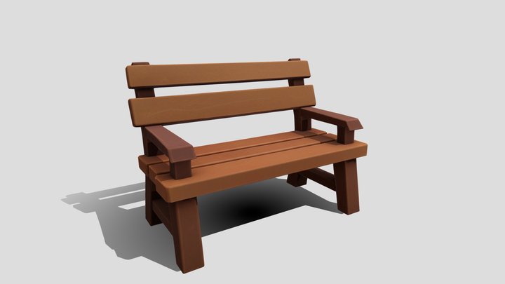 indie style bench 3D Model