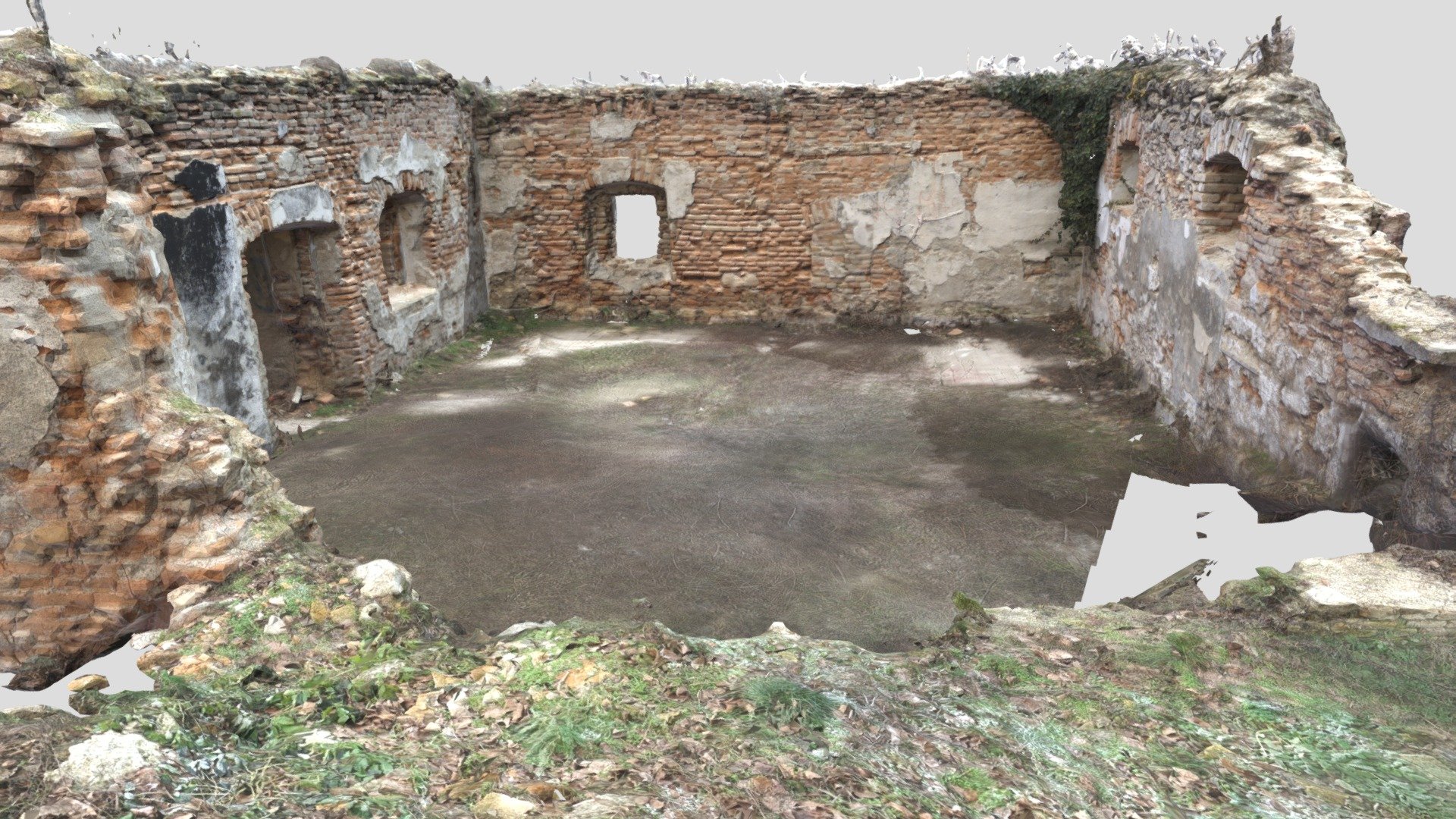 Ruined walls (of a watermill) — Sketchfab embed 3D viewer
