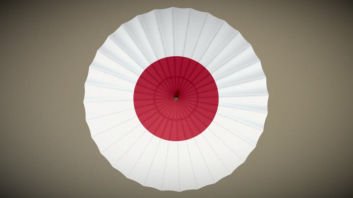 Japanese Umbrella 3D Model
