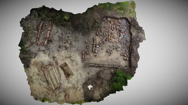 Ruins at the German WW2 camp Vaakunakylä in Oulu 3D Model