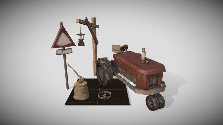 DAE 5 Finished props - Forest Loner 3D Model