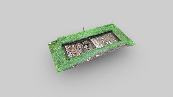 Stourhead Walled Garden Trench 5 3D Model