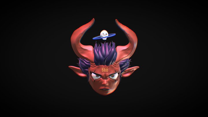 Hell Head 666 3D Model